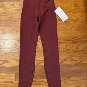 Lululemon wunder train leggings size 4 new with tags red